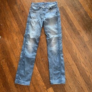 7 For All Mankind Light Blue Skinny Jeans Size 27
